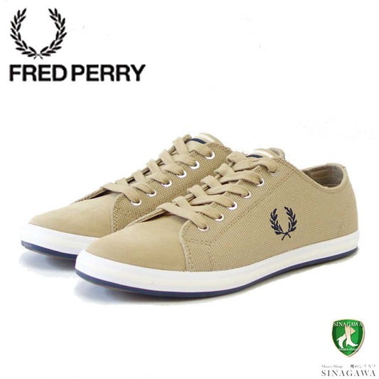 FRED PERRY フレッドペリー  B5315 363（ユニセックス）KINGSTON HEAVY CANVAS / SUEDE カラー：Warm Stone  天然皮革 ローカットスニーカー テニスシューズ  「靴」