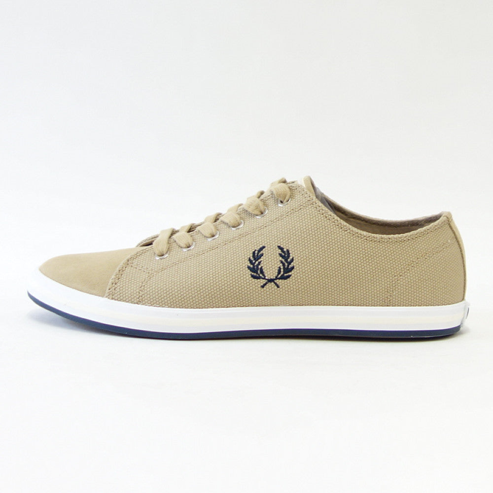 FRED PERRY フレッドペリー  B5315 363（ユニセックス）KINGSTON HEAVY CANVAS / SUEDE カラー：Warm Stone  天然皮革 ローカットスニーカー テニスシューズ  「靴」