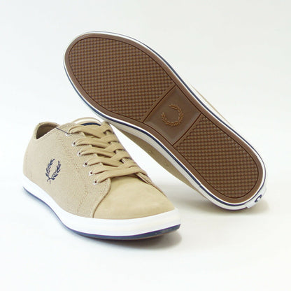 FRED PERRY フレッドペリー  B5315 363（ユニセックス）KINGSTON HEAVY CANVAS / SUEDE カラー：Warm Stone  天然皮革 ローカットスニーカー テニスシューズ  「靴」