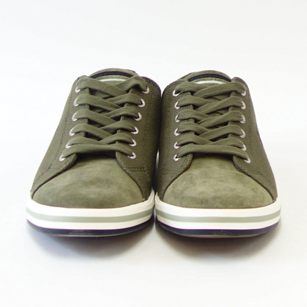 FRED PERRY フレッドペリー  B5315 Q55（ユニセックス）KINGSTON HEAVY CANVAS / SUEDE カラー：UNIFOME GREEN  天然皮革 ローカットスニーカー テニスシューズ  「靴」