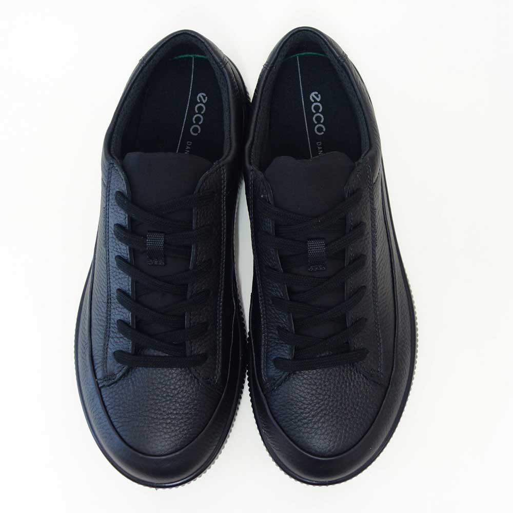 エコーECCOSOFTZEROM53777451052ブラック防水LACEUPLEAMEN'SSNEAKER（メンズ）快適な履き心地のレザースニーカーレースアップウォーキングシューズ旅行「靴」