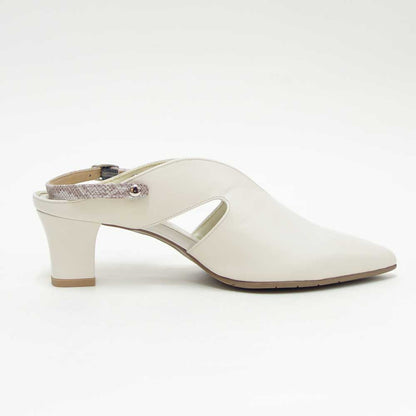 フィズリーンFIZZREEN5504アイボリー（ミュール）きれいに見えるEEEのバックストラップ（日本製）コンフォートカジュアル3E5cmヒール「靴」