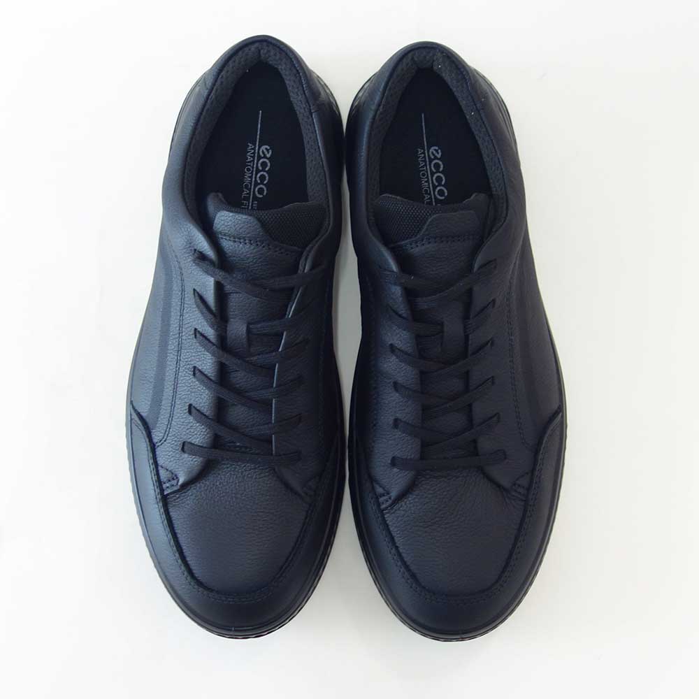 エコーECCOMOVEMSNEAKER55160401001ブラック（メンズ）快適な履き心地のレザースニーカーレースアップウォーキングシューズ旅行「靴」