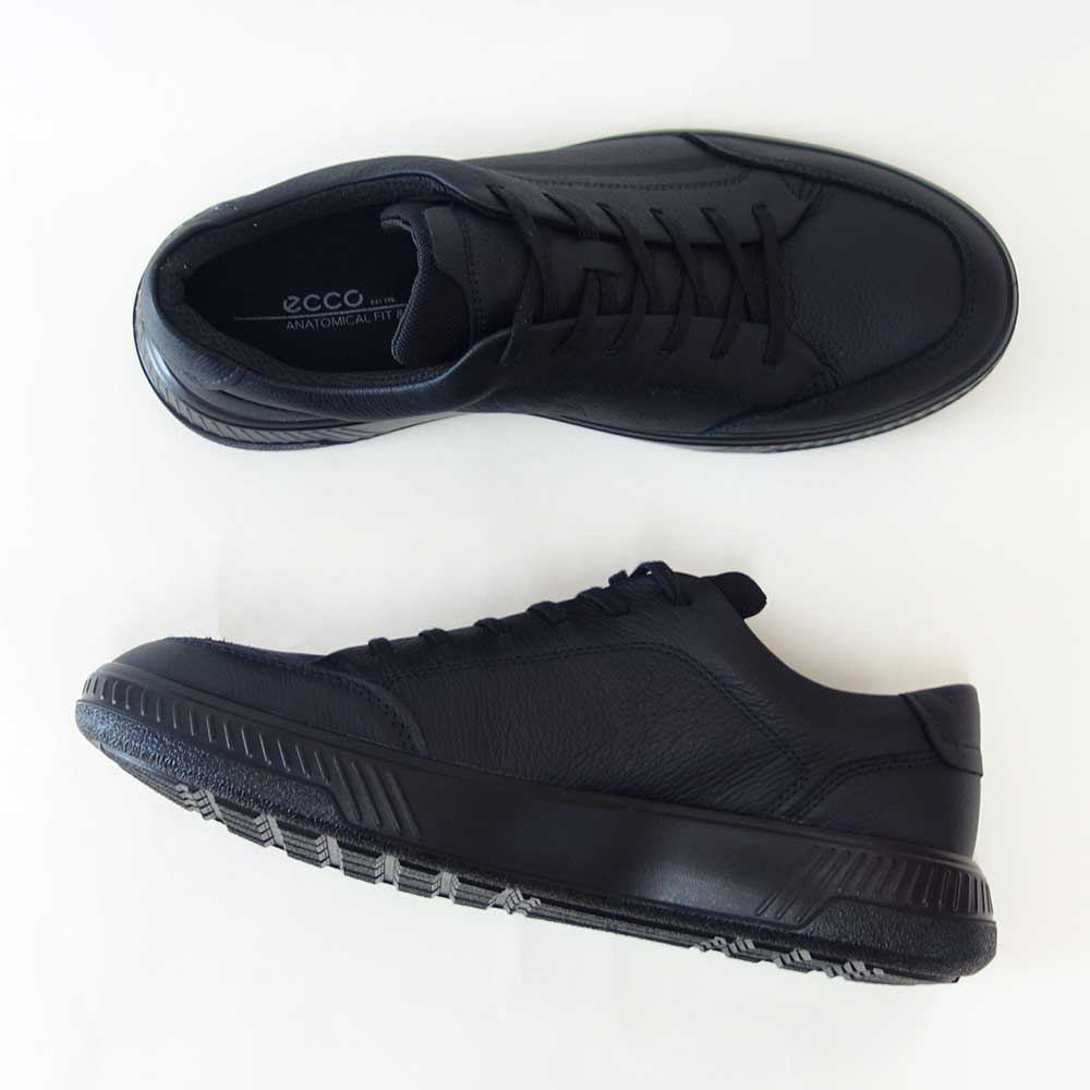 エコーECCOMOVEMSNEAKER55160401001ブラック（メンズ）快適な履き心地のレザースニーカーレースアップウォーキングシューズ旅行「靴」