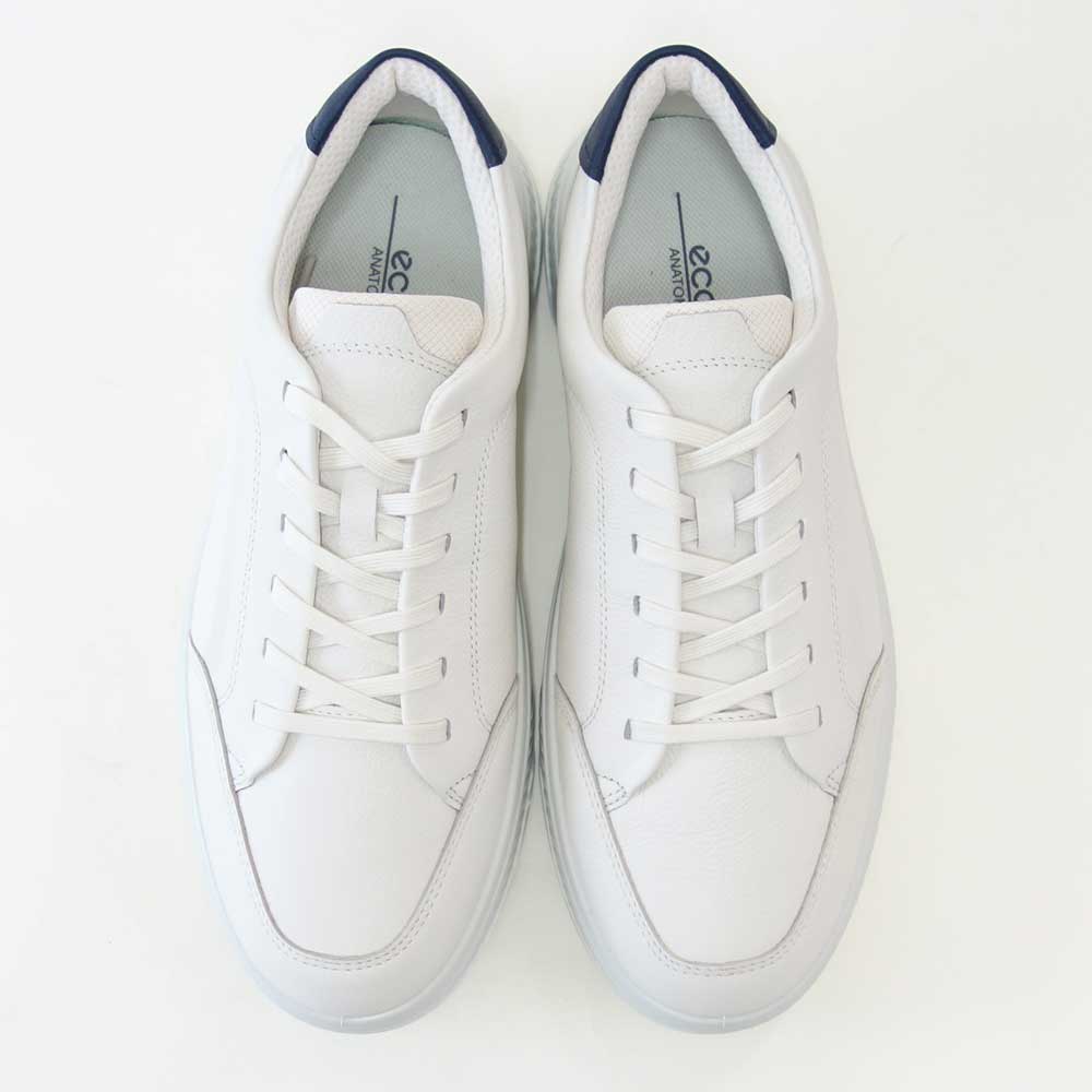 エコーECCOMOVEMSNEAKER55160451293ホワイト（メンズ）快適な履き心地のレザースニーカーレースアップウォーキングシューズ旅行「靴」