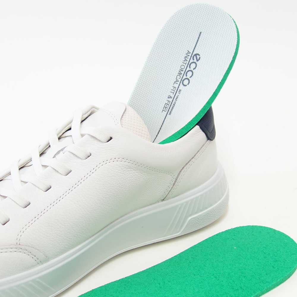 エコーECCOMOVEMSNEAKER55160451293ホワイト（メンズ）快適な履き心地のレザースニーカーレースアップウォーキングシューズ旅行「靴」