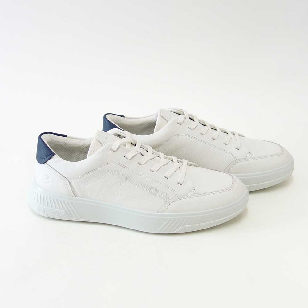 エコーECCOMOVEMSNEAKER55160451293ホワイト（メンズ）快適な履き心地のレザースニーカーレースアップウォーキングシューズ旅行「靴」