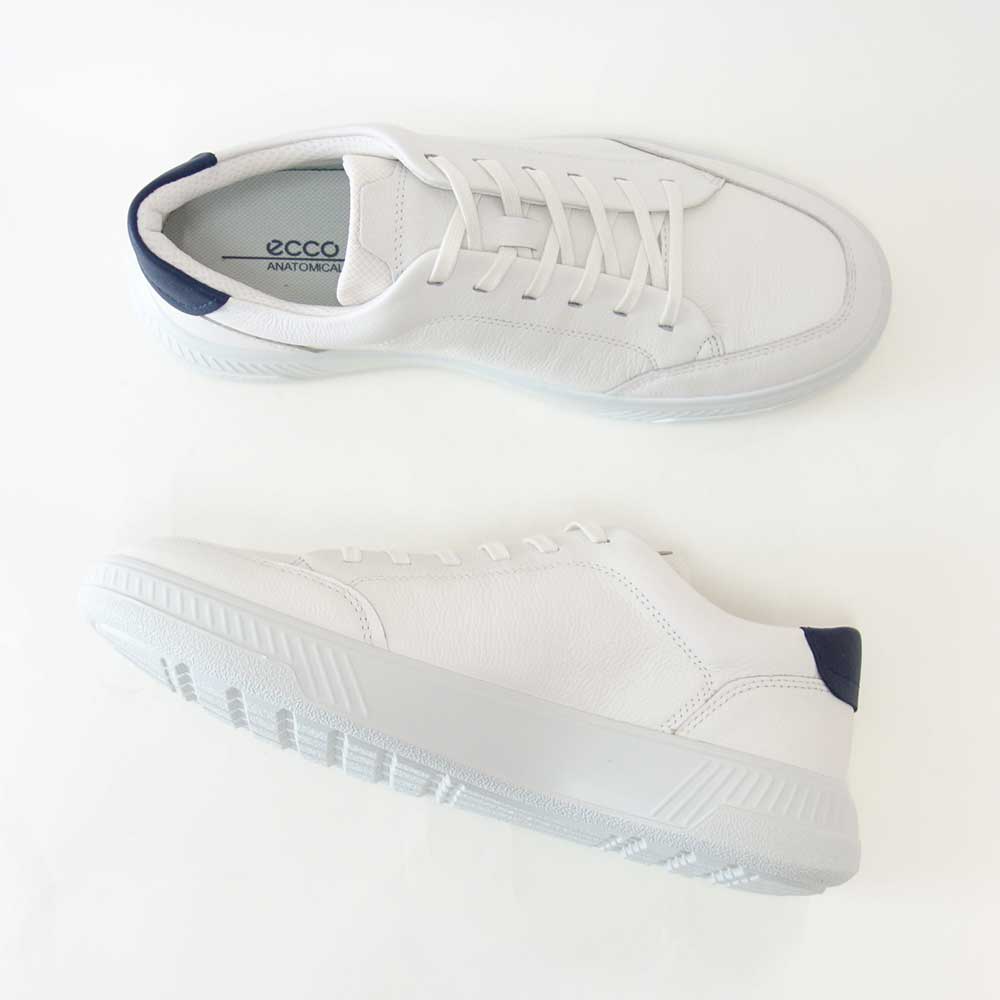 エコーECCOMOVEMSNEAKER55160451293ホワイト（メンズ）快適な履き心地のレザースニーカーレースアップウォーキングシューズ旅行「靴」