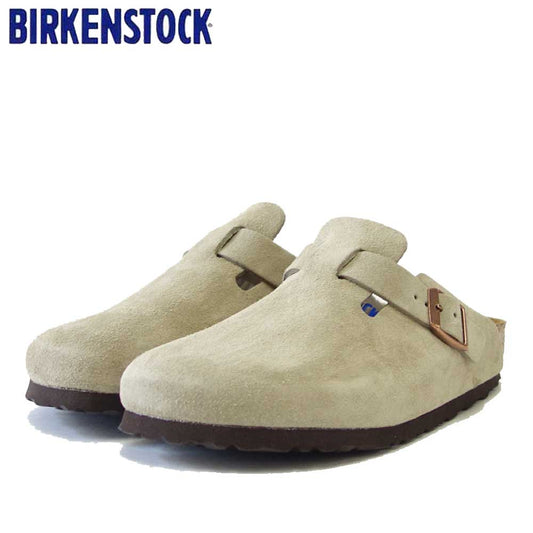 ビルケンシュトックBIRKENSTOCKBoston（ボストン）幅狭（ナローフィット）560773（スエードレザー／トープ）（ソフトクッション内蔵）サボクロッグドイツ製快適サンダル「靴」