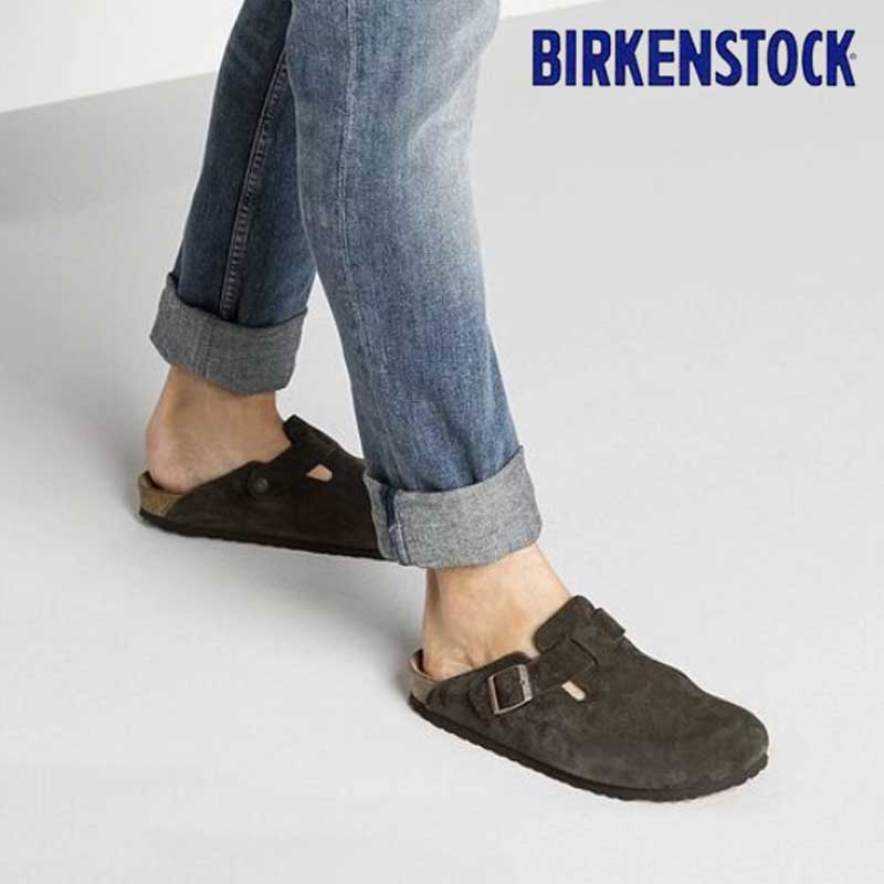 ビルケンシュトックBIRKENSTOCKBoston（ボストン）幅広（レギュラーフィット）60901（スエードレザー／モカ）メンズサンダルサボクロッグドイツ製快適サンダル「靴」