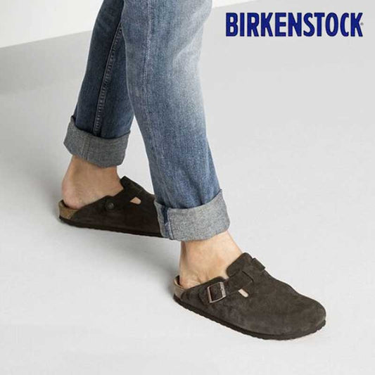 ビルケンシュトックBIRKENSTOCKBoston（ボストン）幅広（レギュラーフィット）60901（スエードレザー／モカ）メンズサンダルサボクロッグドイツ製快適サンダル「靴」