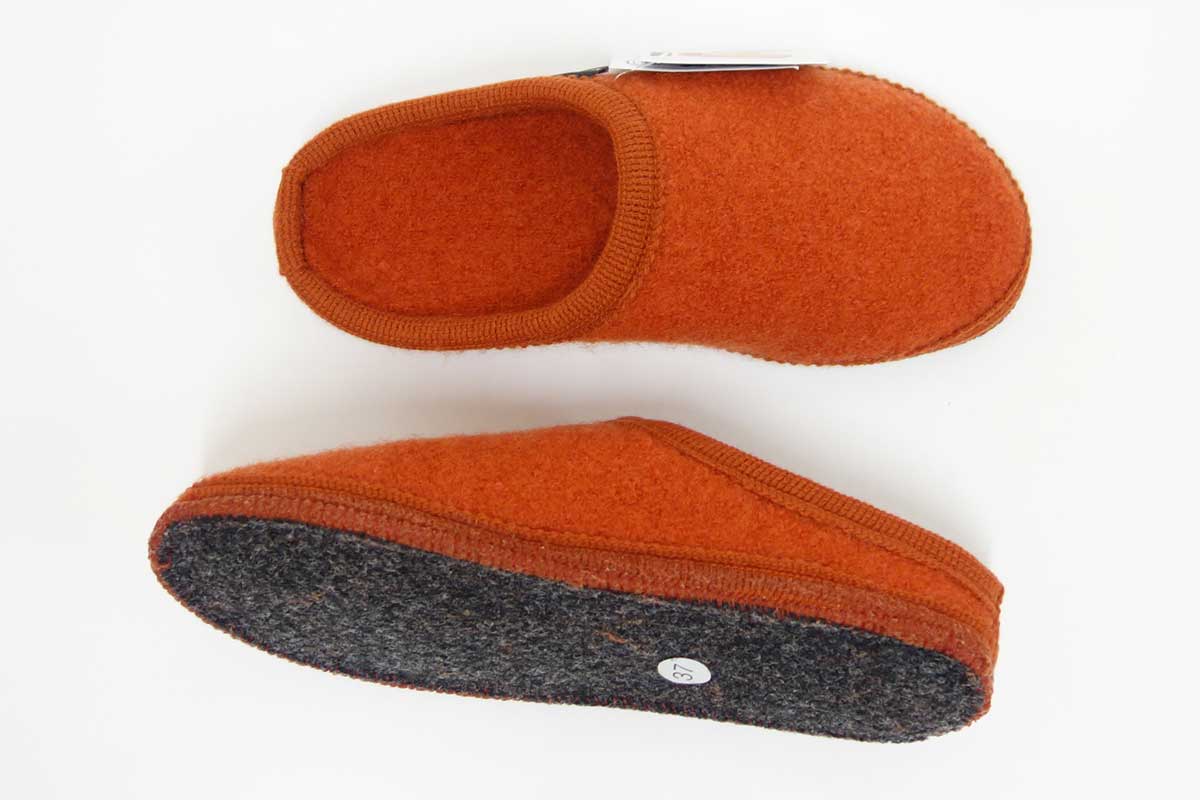 ハフリンガー HAFLINGER クヌート  61103811 オレンジ（ユニセックス） 足をやさしく包み込む快適ルームシューズ 「靴」