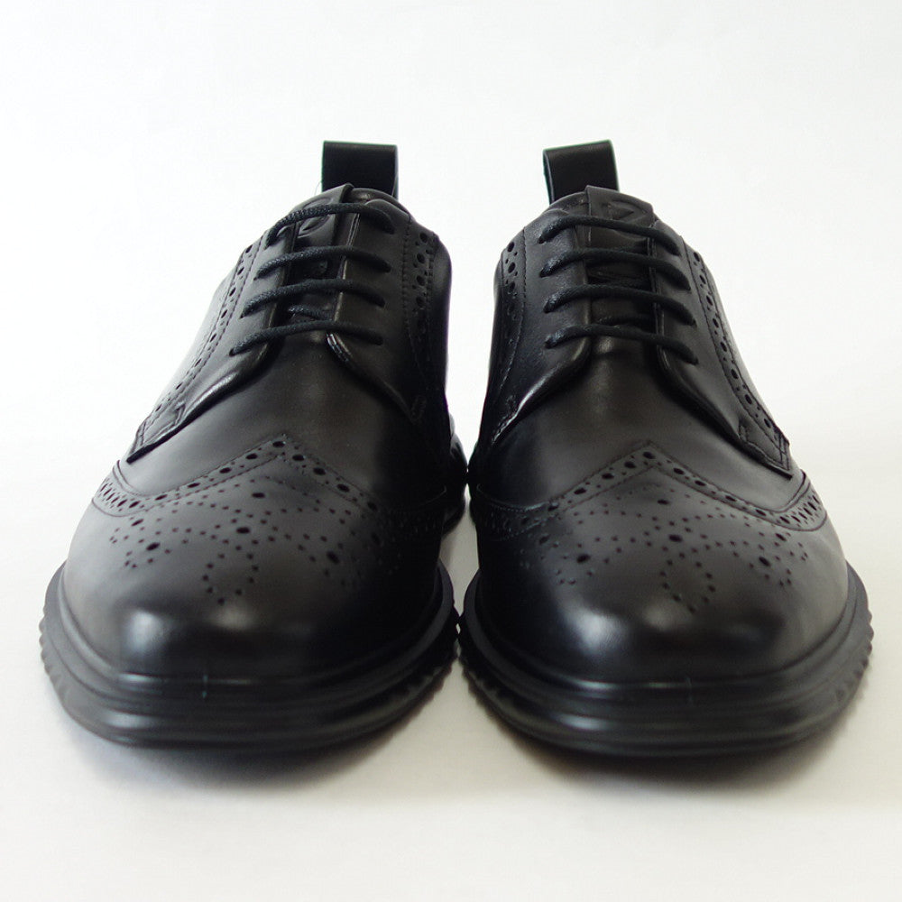 エコー ECCO ST.1 HYBRID LITE Derby Tie with Old-School GTX   837274 ブラック（メンズ）上質レザーのビジネスシューズ ウィングチップ レースアップ 防水シューズ「靴」