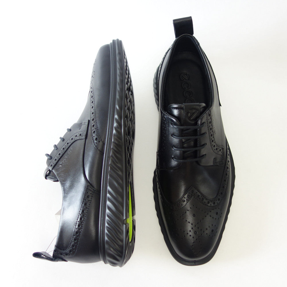 エコー ECCO ST.1 HYBRID LITE Derby Tie with Old-School GTX   837274 ブラック（メンズ）上質レザーのビジネスシューズ ウィングチップ レースアップ 防水シューズ「靴」