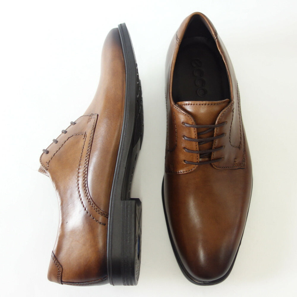 エコー ECCO MELBOURNE Plain Toe Tie  621634 アンバー（メンズ）上質レザーのビジネスシューズ プレーントゥ レースアップ「靴」