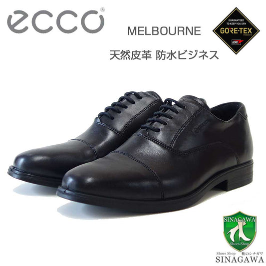 エコーECCOMELBOURNEMENSGORETEXSHOES62192401001ブラック（メンズ）ゴアテックス防水天然皮革ビジネスシューズレースアップストレートチップ「靴」