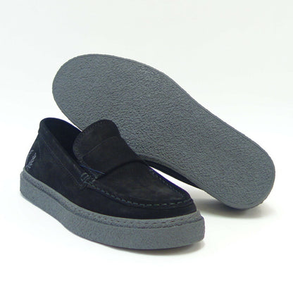 FRED PERRY フレッドペリー  B 6315 102（ユニセックス）Dawson Loafer Suede （ダーソン） カラー：ブラック ローファー スリッポン スエードレザー ポルトガル製 「靴」