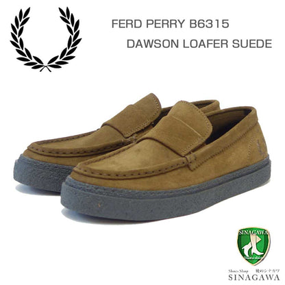FRED PERRY フレッドペリー  B 6315 P96（ユニセックス）Dawson Loafer Suede （ダーソン） カラー：ブラウン ローファー スリッポン スエードレザー ポルトガル製 「靴」