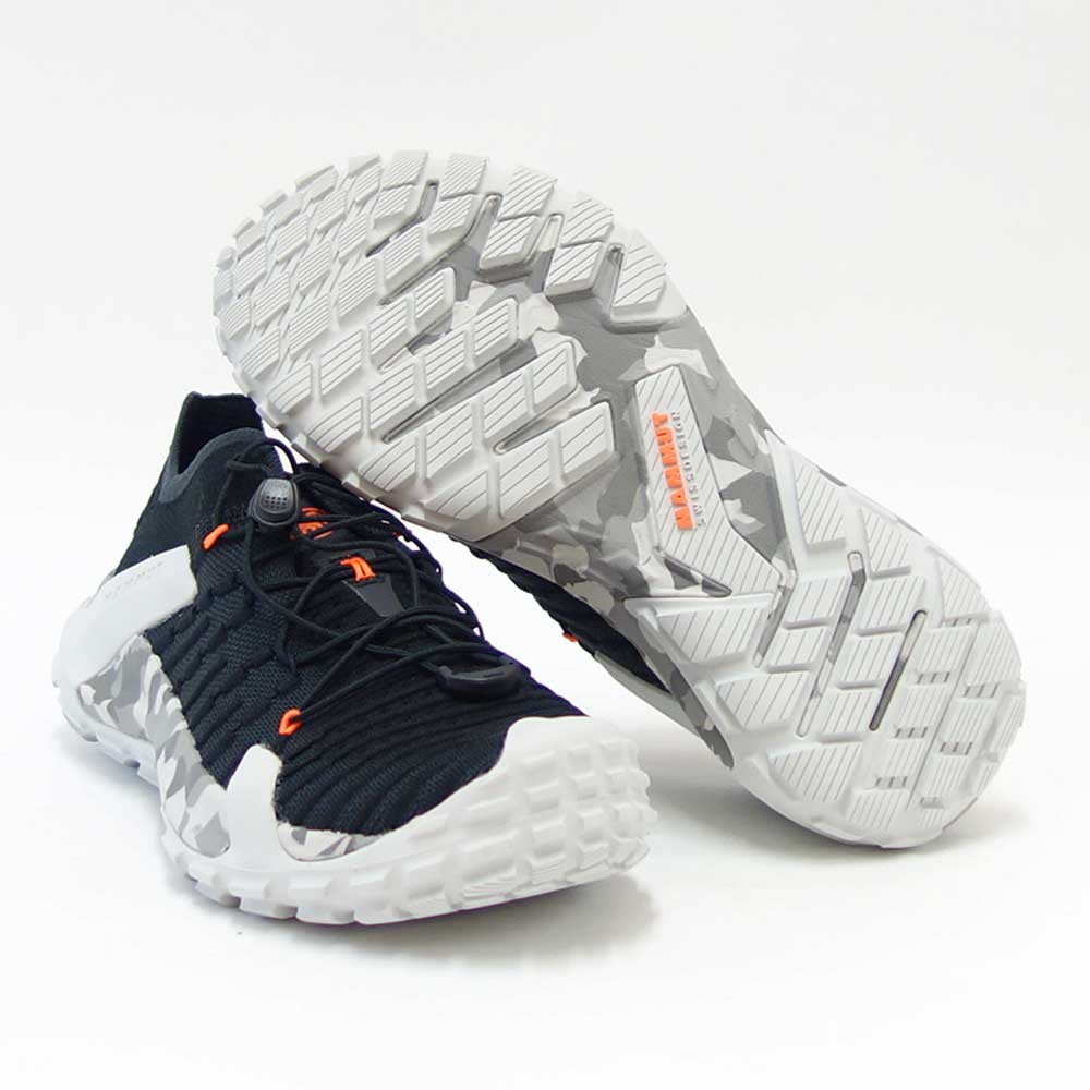 MAMMUT マムート Hueco Knit II Low Men 302006460（メンズ）カラー：black-light ice gray (00720) アウトドアスニーカー ウォーキングシューズ ハイキングシューズ「靴」