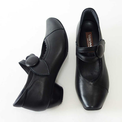 VIGEVANO ビジェバノ 7002 ブラック（日本製）ゆったりEEEE ストラップパンプス「靴」 母の日 おすすめ ギフト