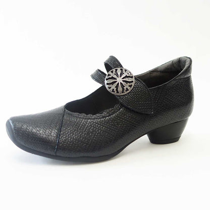 『VIGEVANO ビジェバノ』7004 ブラック（日本製） ゆったりEEEE ストラップパンプス 上質な天然皮革が優しく包み込みます 『靴』 母の日 おすすめ ギフト