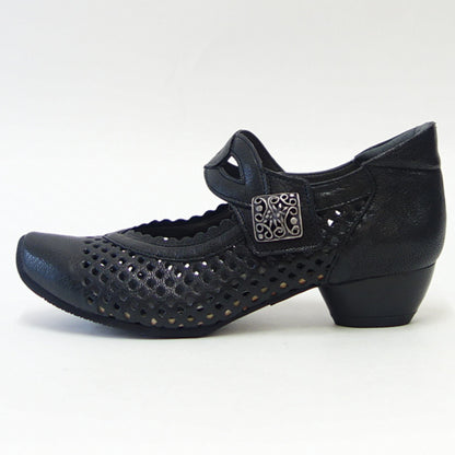 VIGEVANO ビジェバノ 7025 ブラック （レディース）日本製 ゆったりEEEE ストラップパンプス レザーシューズ 外反母趾 幅広 「靴」