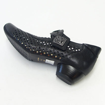 VIGEVANO ビジェバノ 7025 ブラック （レディース）日本製 ゆったりEEEE ストラップパンプス レザーシューズ 外反母趾 幅広 「靴」