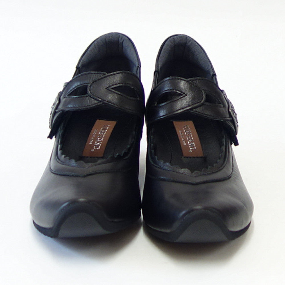 VIGEVANO ビジェバノ 7026 ブラック（日本製）ゆったりEEEE ストラップパンプス コンフォートシューズ 展開サイズ 23cm 24cm 25cm「靴」