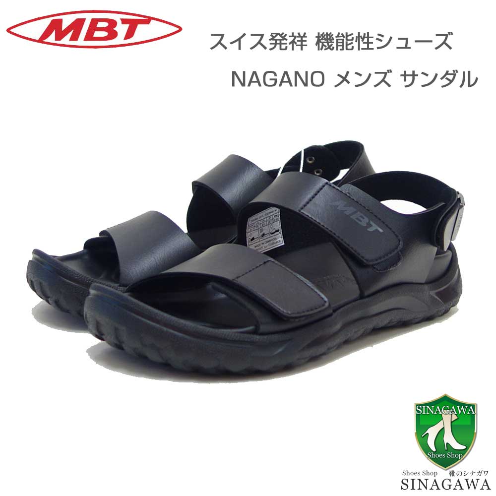 MBTエムビーティーAGANOブラック／ブラック703395257l（メンズ）RECOVERYSANDALSアクティブウォーキングスポーツサンダル「靴」