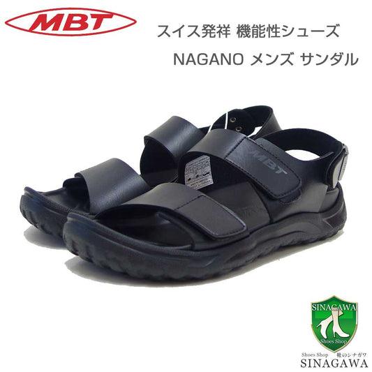 MBTエムビーティーAGANOブラック／ブラック703395257l（メンズ）RECOVERYSANDALSアクティブウォーキングスポーツサンダル「靴」