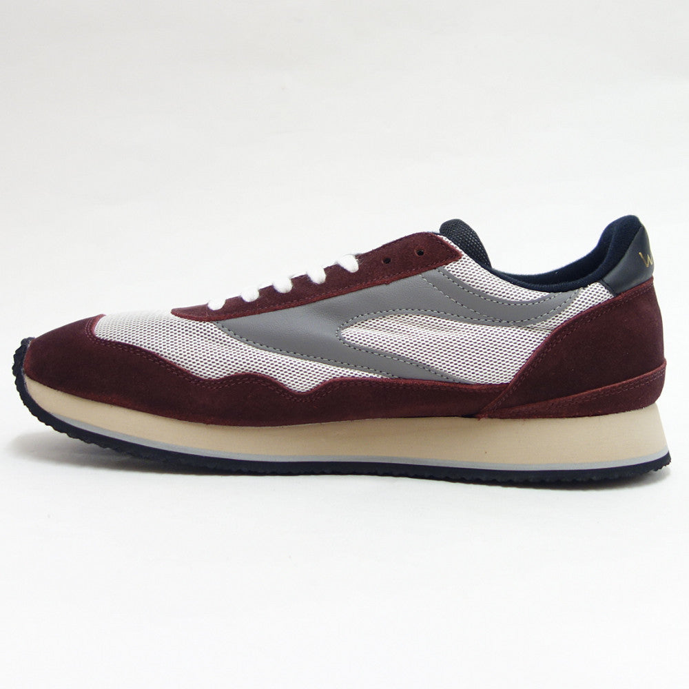 【SALE 30%OFF】 WALSH ウォルシュ ENC71018（ユニセックス） Ensign Classic カラー：ホワイト／バーガンディ／グレー（英国製）  スエード＆ナイロンのランニングスニーカー 「靴」