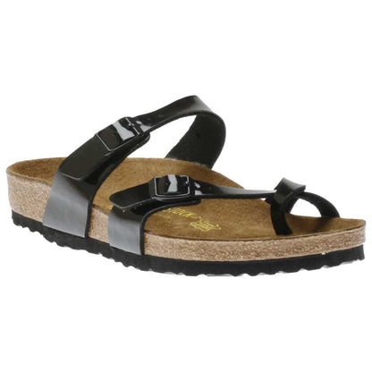 BIRKENSTOCK ビルケンシュトック MAYARI（マヤリ）パテントブラック 71091 （レギュラーフィット 幅広） レディース サンダル ミュール クロッグ コンフォート ドイツ製「正規品」 「靴」