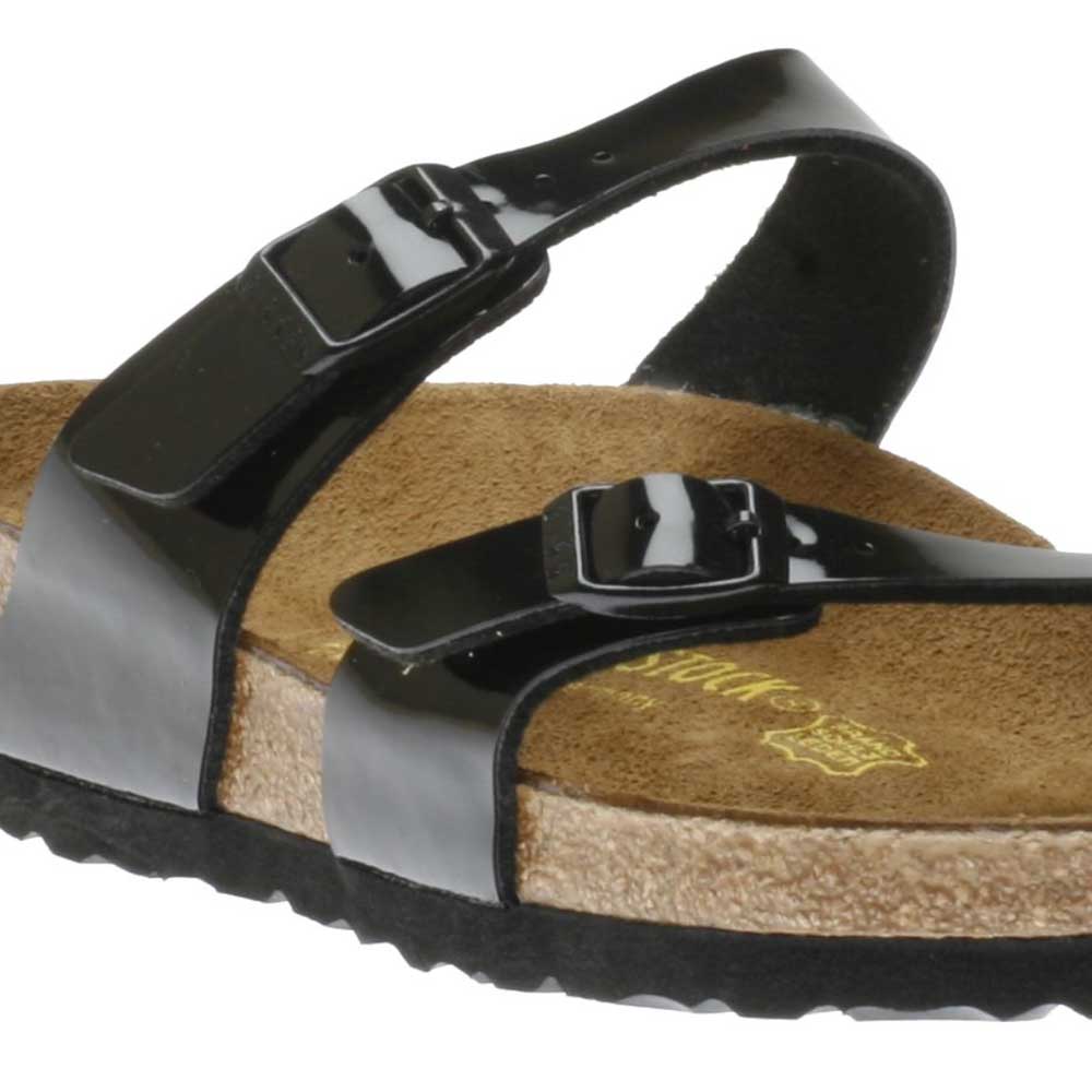BIRKENSTOCKビルケンシュトックMAYARI（マヤリ）パテントブラック71091（レギュラーフィット幅広）レディースサンダルミュールクロッグコンフォートドイツ製「正規品」「靴」