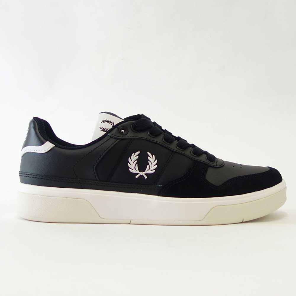 【SALE 40%OFF】 フレッドペリー FRED PERRY  B7123 102（ユニセックス）B300 B300 Leather/Poly カラー：BLACK / WHITE  テニスシューズ  レザースニーカー「靴」