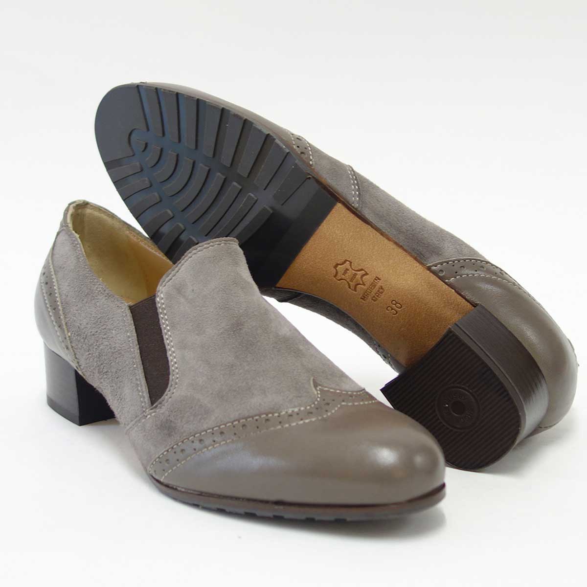 MissClair ミスクレア 7153 グレー（イタリア製）  スムーズに足に馴染むドレスコンフォートシューズ 「靴」