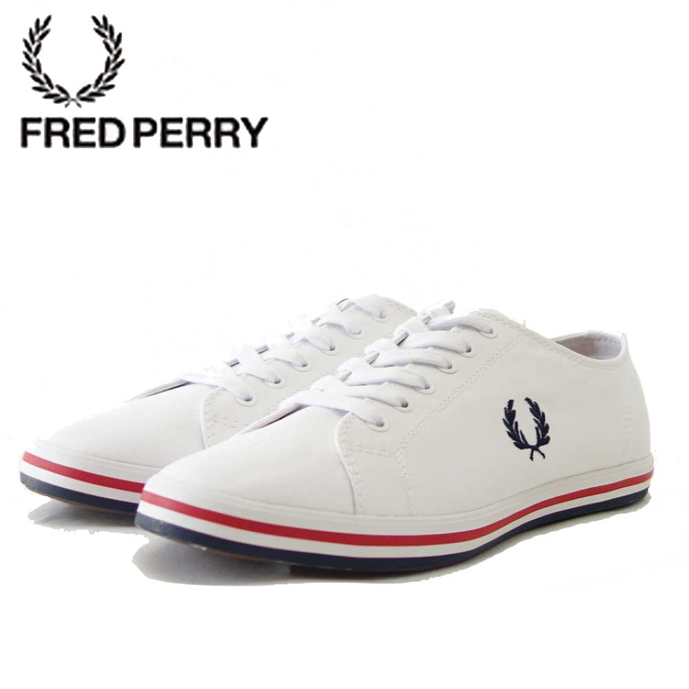 FRED PERRY フレッドペリー B7259（ユニセックス）KINGSTON TWILL  カラー：ホワイト（134）  コットンスニーカー  テニスシューズ「靴」