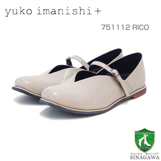 ユーコイマニシyukoimanishi+751112RICOグレー上質レザー甲ストラップカッターシューズ「靴」