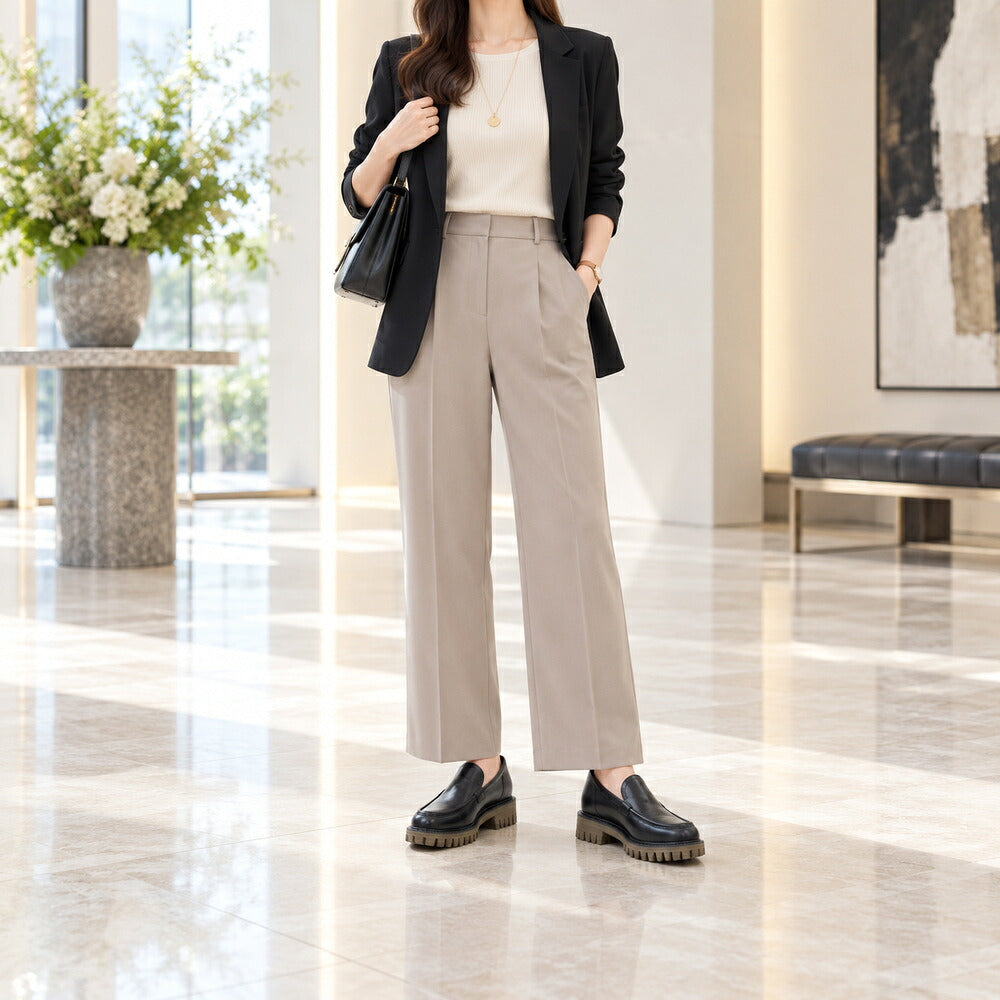 ユーコイマニシyukoimanishi+761015KOMACHIブラック4cmヒールローファースリッポンシューズ「靴」