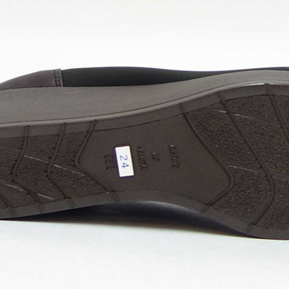 フィズリーンFIZZREEN804ダークブラウン（レディース）ウェッジヒールストレッチ甲深パンプスEEE（日本製）撥水「靴」