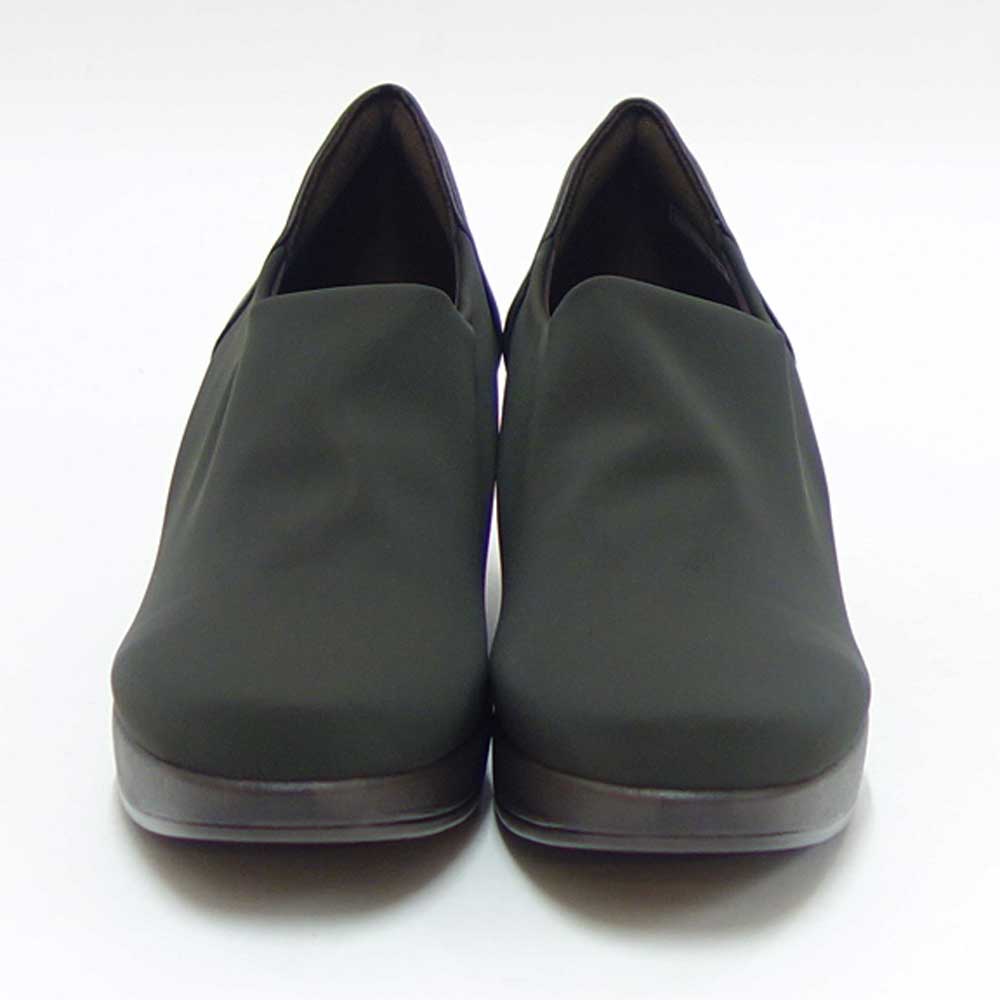 フィズリーンFIZZREEN804ダークブラウン（レディース）ウェッジヒールストレッチ甲深パンプスEEE（日本製）撥水「靴」