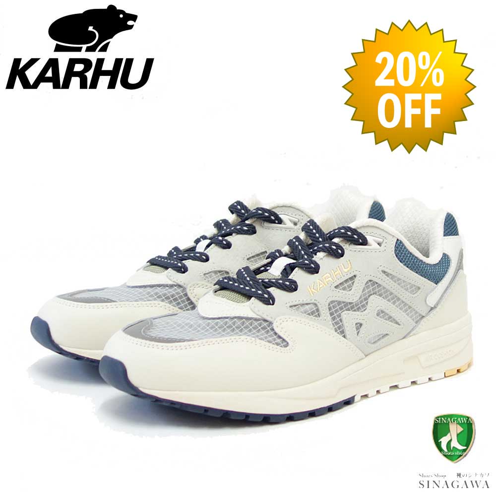 【SALE 20%OFF】 カルフ KARHU KH 806046 LEGACY 96（レガシー） カラー：リリーホワイト /  TRANSPARENT （ユニセックス）  レザースニーカー エアークッション ウォーキング 「靴」