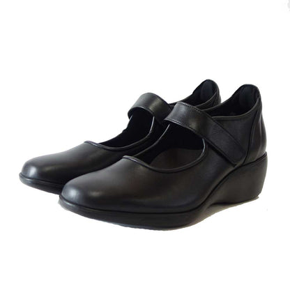 フィズリーン FIZZ REEN  8146 ブラック・オーク（レディース） 快適コンフォートシューズ EEEE ストラップ パンプス ウェッジ（日本製）「靴」