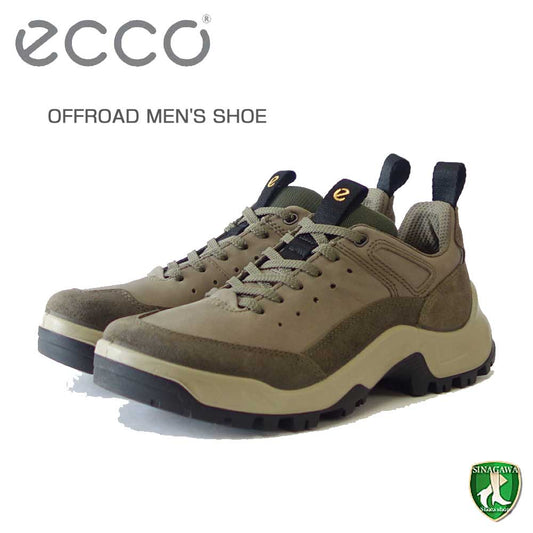 エコー ECCO OFFROAD MEN'S SHOE  グリーン (TARMAC)  82234455894（メンズ）天然皮革 ウォーキング シューズ  コンフォート レザースニーカー ハイキング 旅行 「靴」