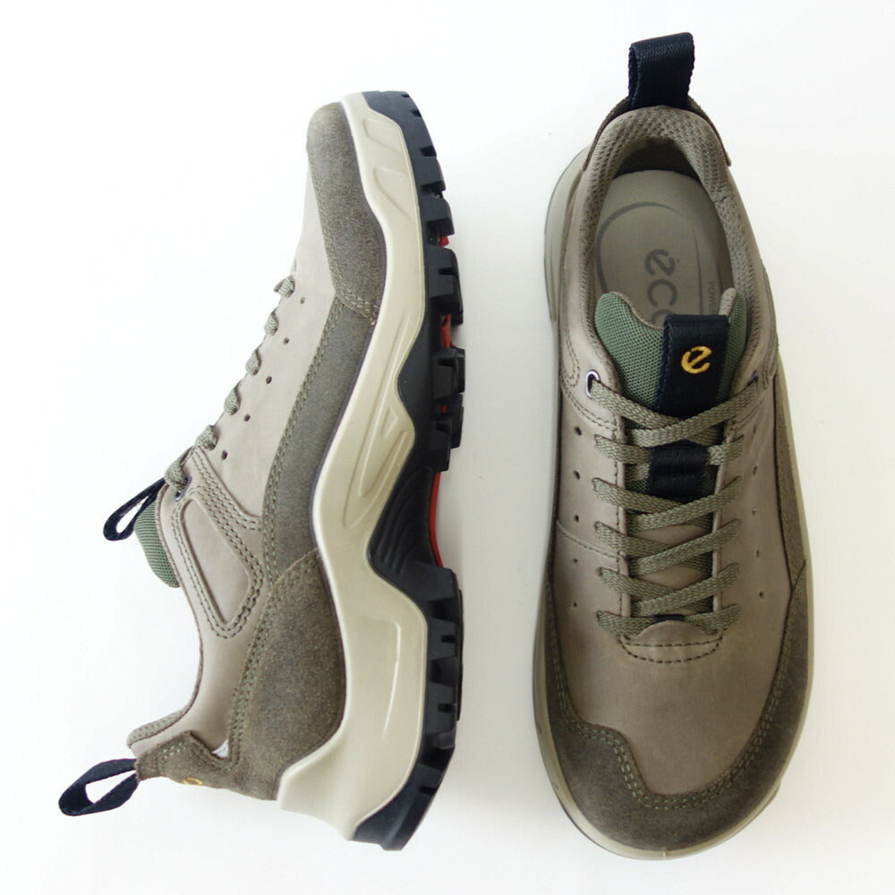 エコー ECCO OFFROAD MEN'S SHOE  グリーン (TARMAC)  82234455894（メンズ）天然皮革 ウォーキング シューズ  コンフォート レザースニーカー ハイキング 旅行 「靴」