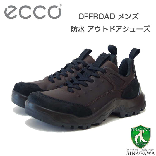 エコーECCOOFFROADMEN'SSHOEブラウン82235459325（メンズ）防水天然皮革ウォーキングシューズコンフォートレザースニーカーハイキング旅行「靴」