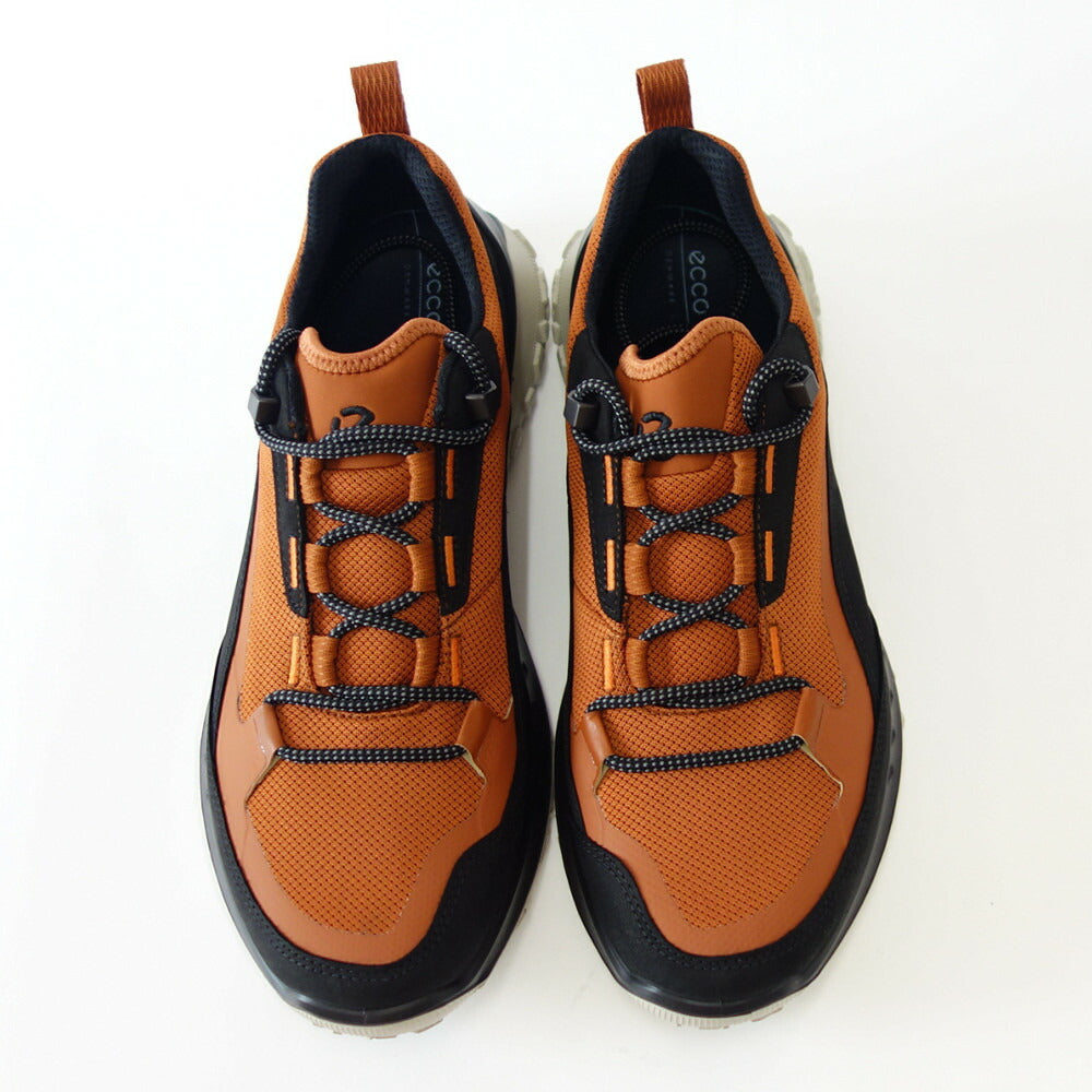 エコー ECCO ULT-TRN MEN'S  BLACK/COGNAC 82425451866（メンズ）防水 ウォーキング シューズ  コンフォート レザースニーカー ハイキング 旅行 「靴」