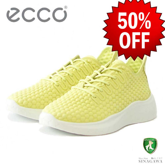 【SALE 50%OFF】 エコー ECCO THERAP WOMEN'S SNEAKER イエロー 825253 02660 （レディース） 快適な履き心地のレザースニーカー  レースアップ ウォーキングシューズ 旅行「靴」