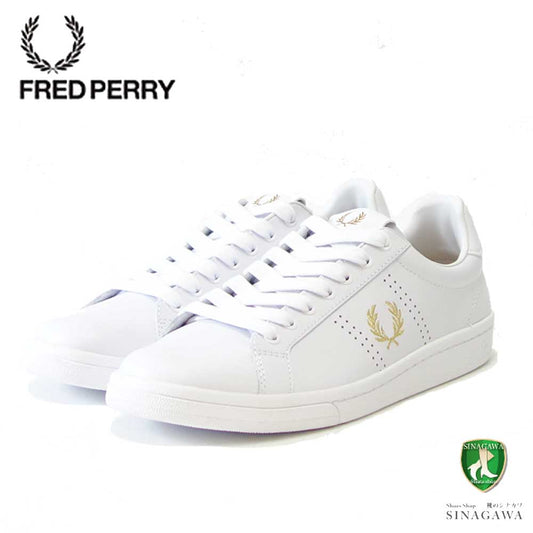 フレッドペリー FRED PERRY  B4321 134（ユニセックス）B721 LEATHER カラー：WHITE レザースニーカー  クラシックデザイン 「靴」
