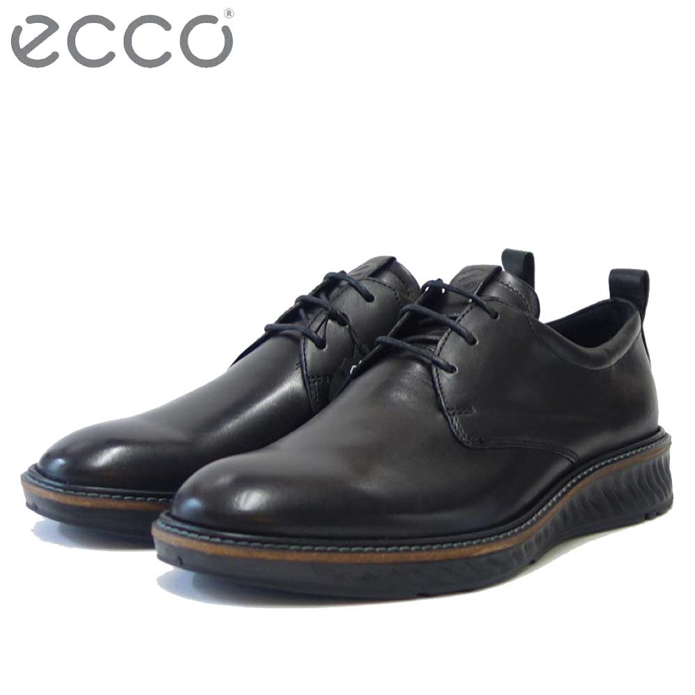 エコー ECCO ST.1 HYBRID PLAIN TOE TIE   836404 01001 ブラック（メンズ）上質レザーのビジネスシューズ プレーントゥ レースアップ「靴」