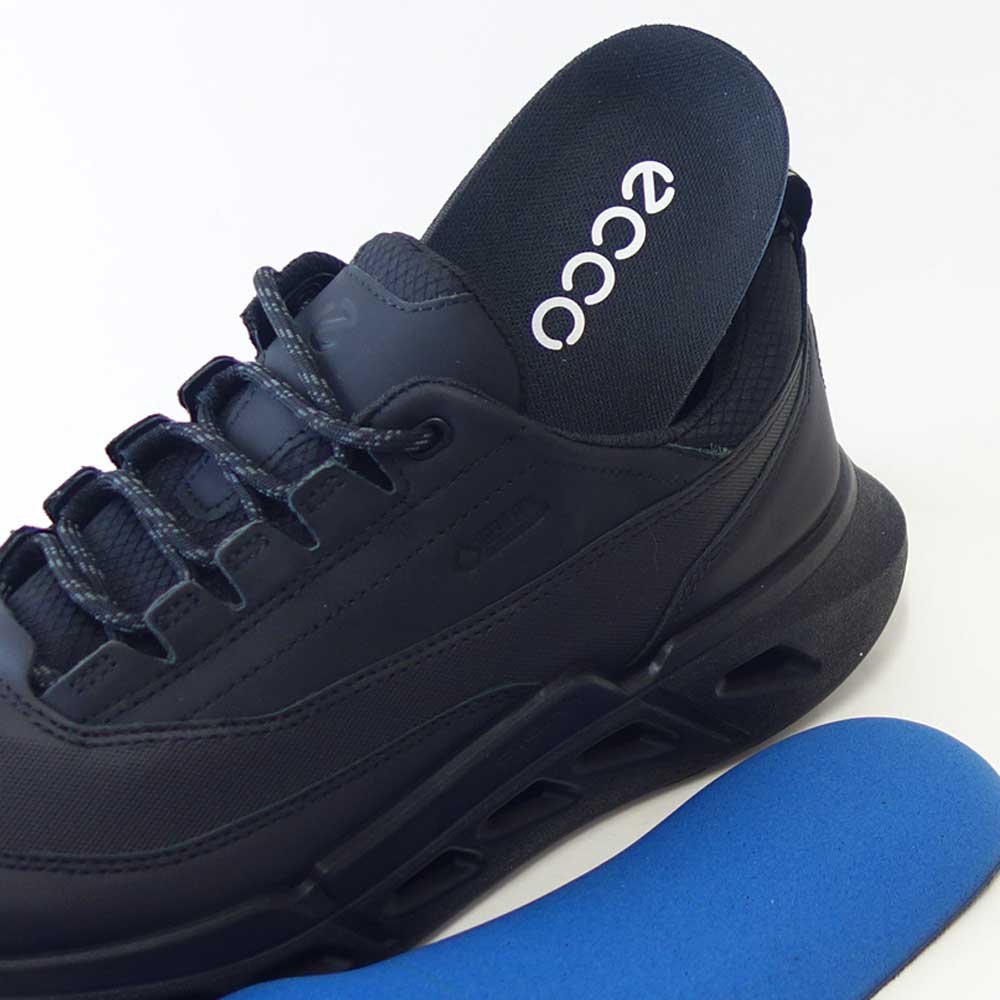 エコーECCOBiom720Men85030451094ブラック（メンズ）ゴアテックス防水快適な履き心地のレザースニーカーレースアップウォーキングシューズ旅行「靴」